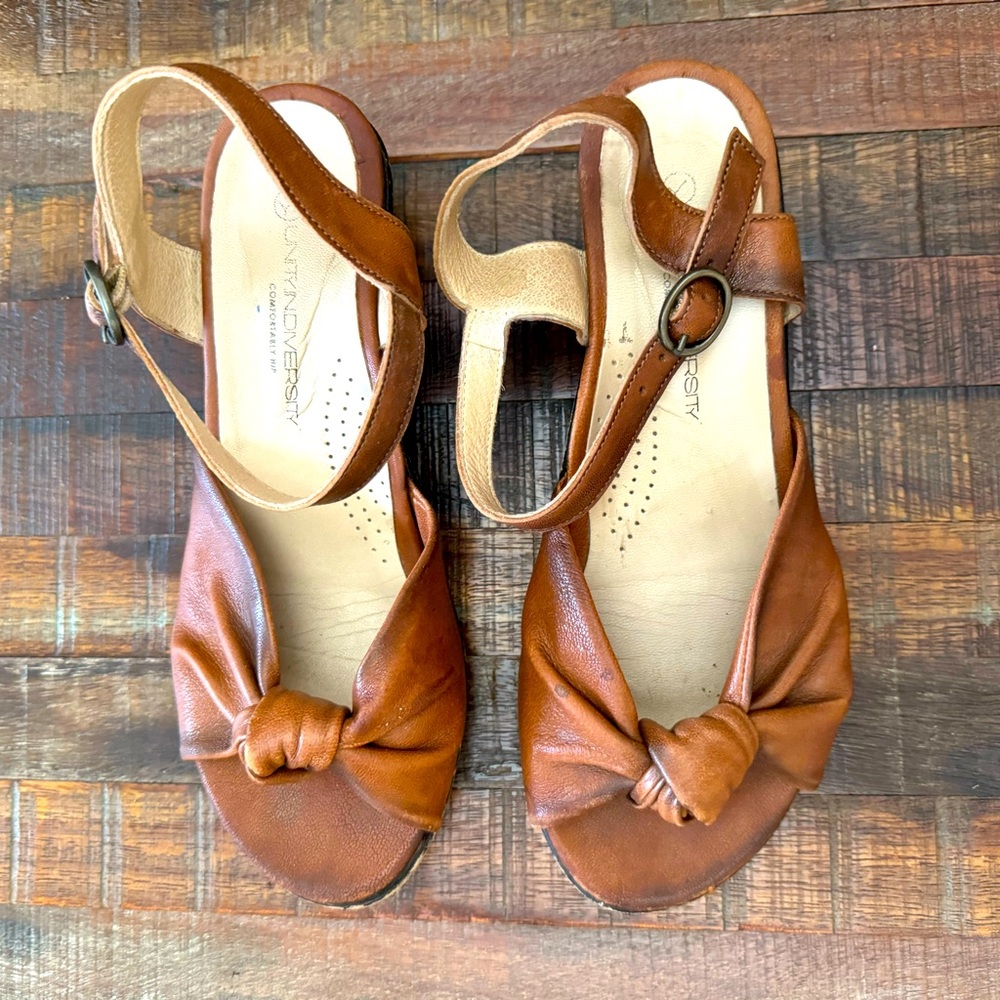 Unity In Diversity Leather Sandals - image 2